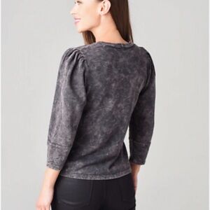 Monrow Mineral Wash Puff Sleeve Sweatshirt